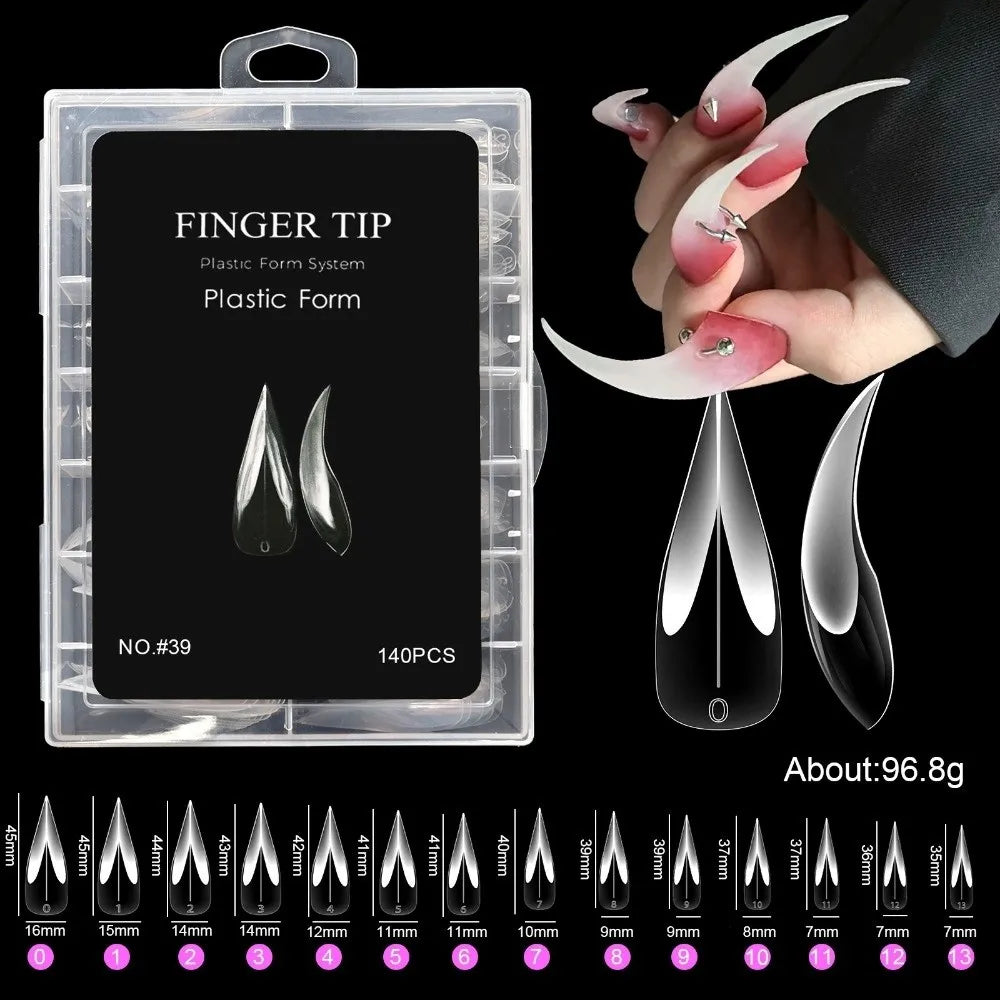 Gel Dual Nail Forms 70/140/150Pcs – 14 Sizes Reusable Molds