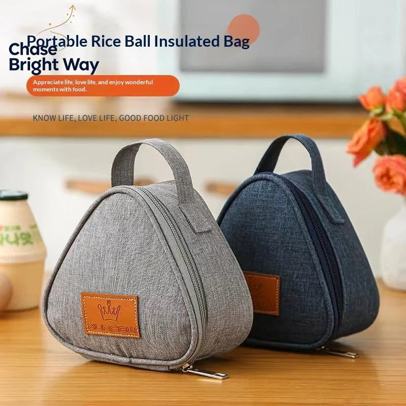 Triangle Insulated Food Bag – Thermal Pouch for Onigiri & Lunch