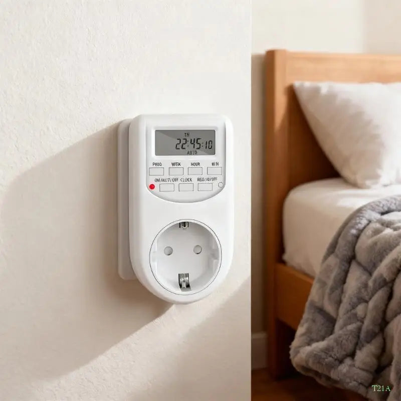 T21A Digital Timer Outlet – 220-240V 2300W Plug-In Switch