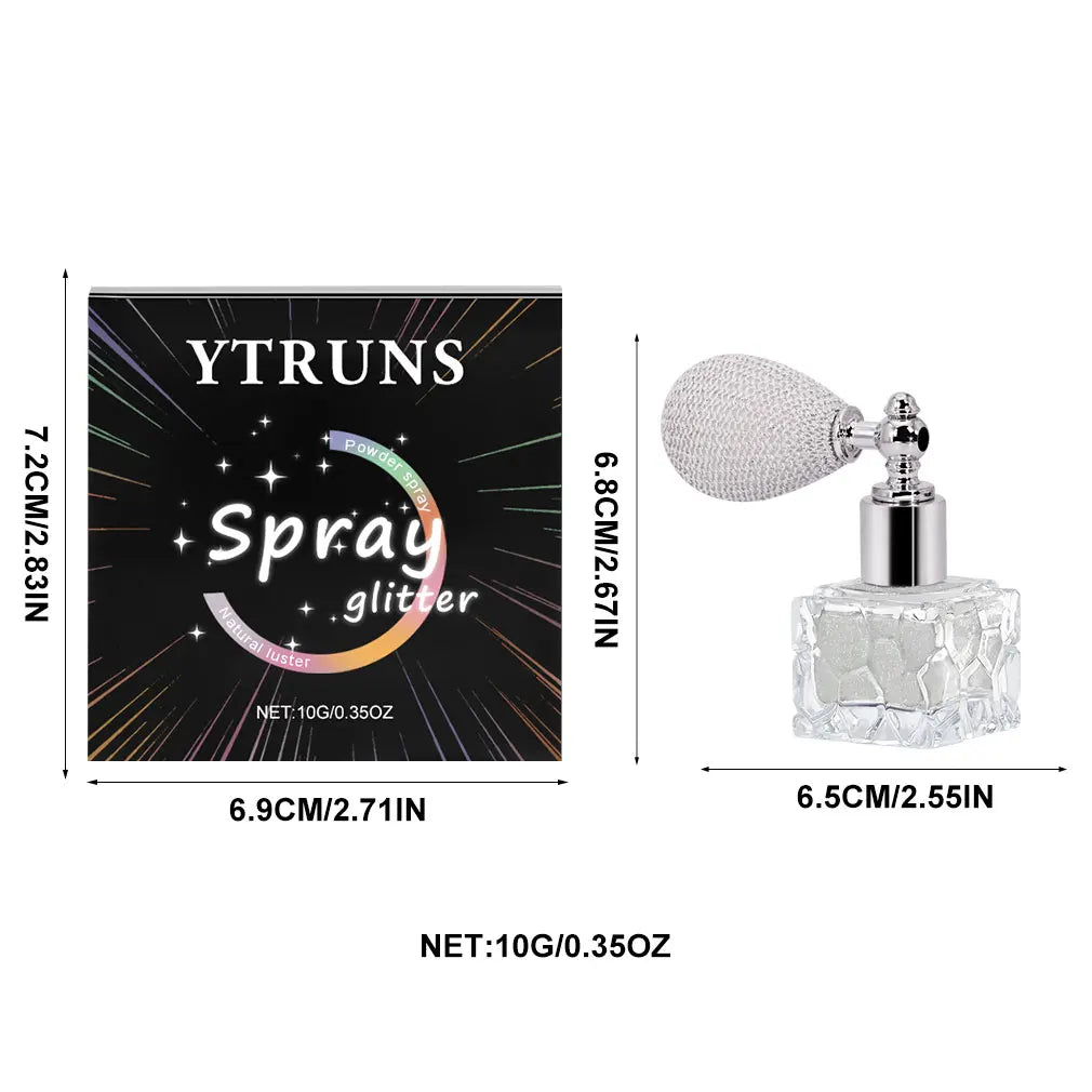 YTRUNS Shimmer Glitter Body Highlighter Spray – Glow Mist
