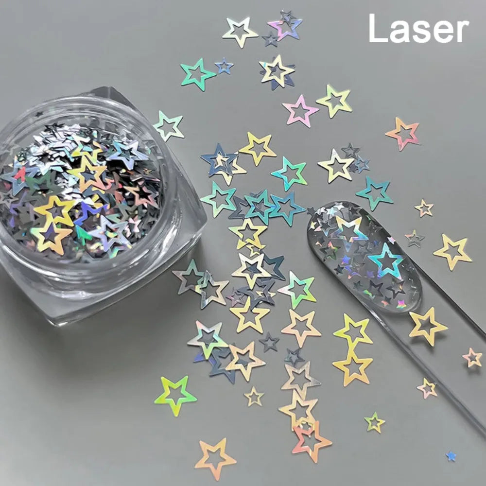 Star Glitter Nail Charms – Crystal Sequin DIY Nail Art Decor