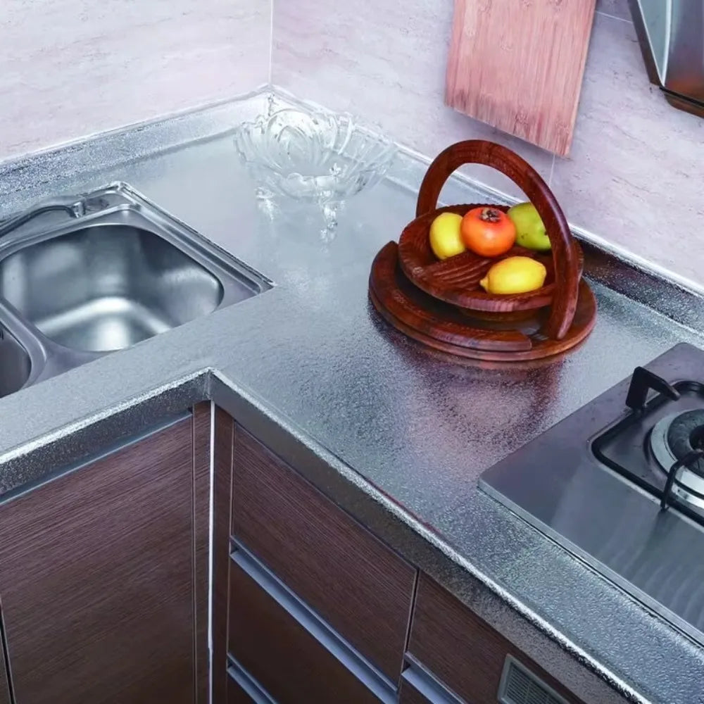 Oil-Proof Self-Adhesive Kitchen Wall Sticker – Aluminum Foil PVC