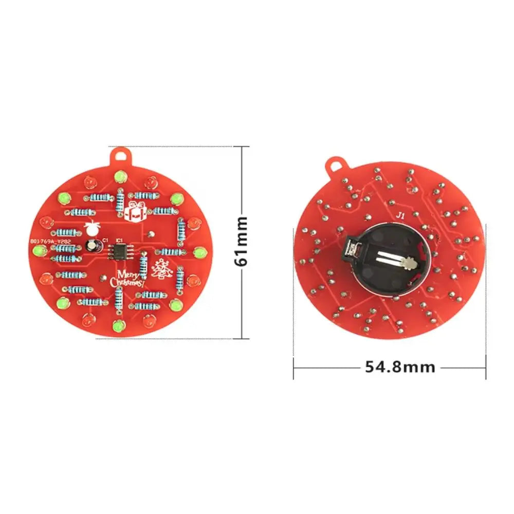 NE555 LED Christmas Tree DIY Soldering Kit – Red & Green PCB
