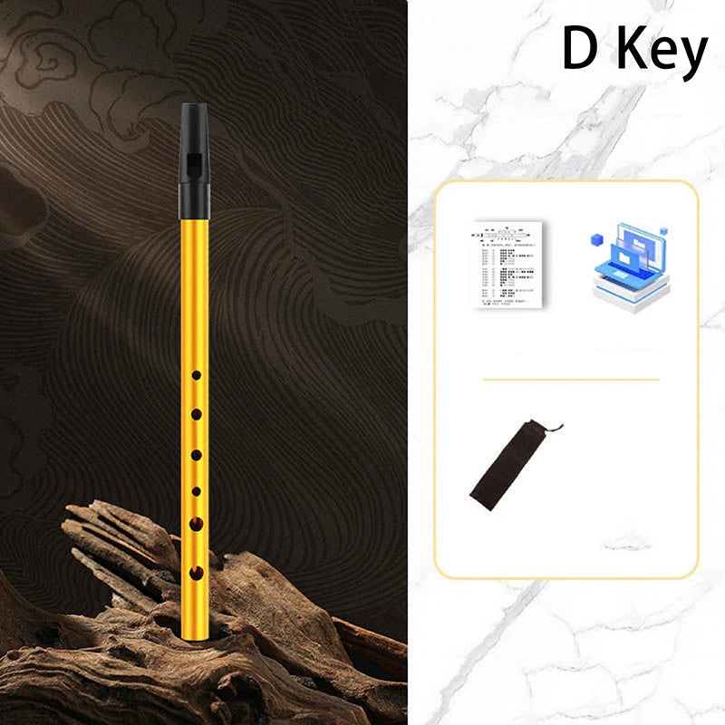 Irish Tin Penny Whistle C/D Key – 6-Hole Folk Flute