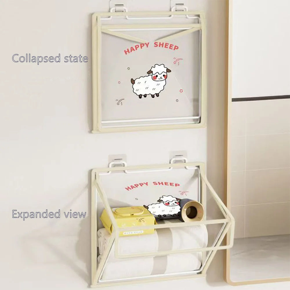 Waterproof Bathroom Hanging Storage Bag – Foldable Sheep Design