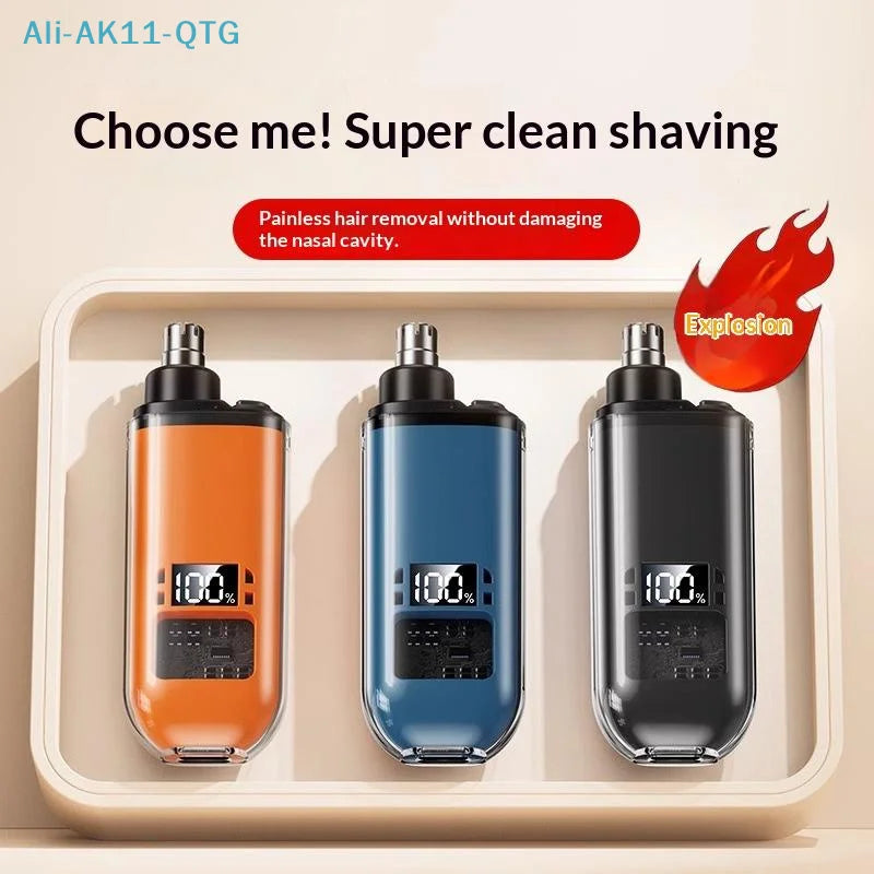 USB Rechargeable Nose & Ear Hair Trimmer – Quiet & Compact