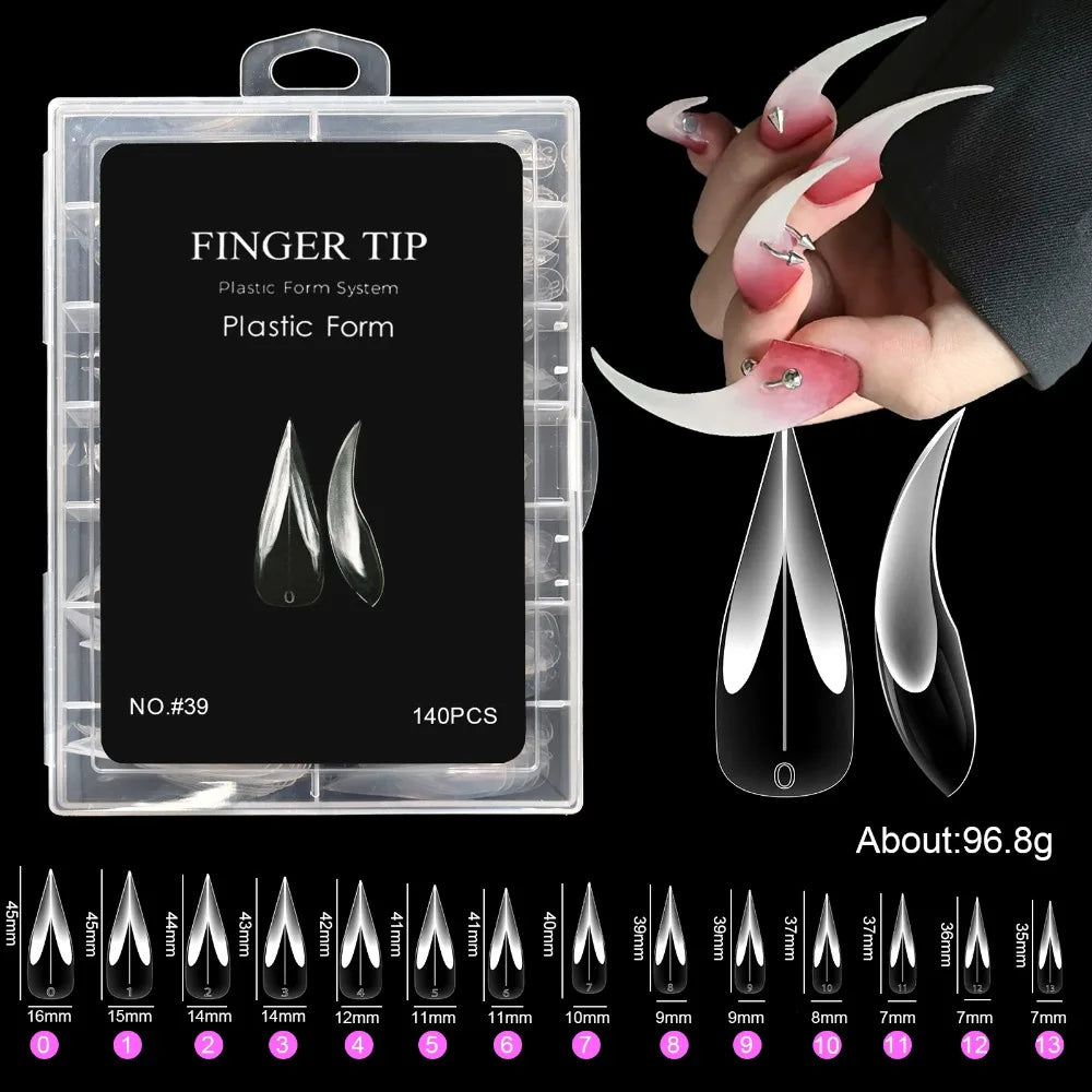 Gel Dual Nail Forms 70/140/150Pcs – 14 Sizes Reusable Molds