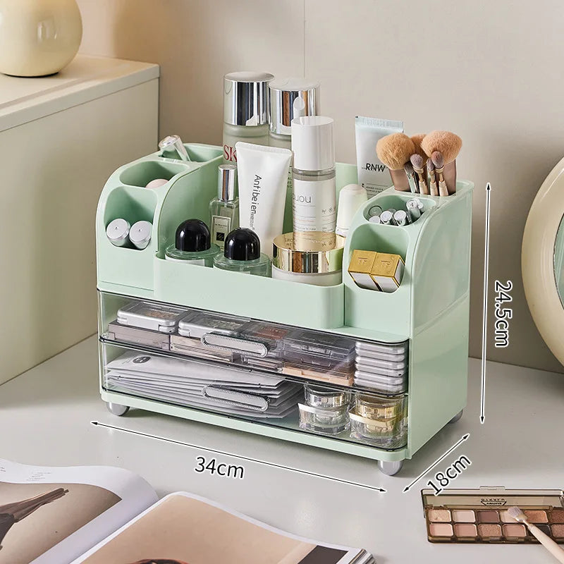 SAMMY Large Makeup Organizer – Dustproof Vanity Storage Box