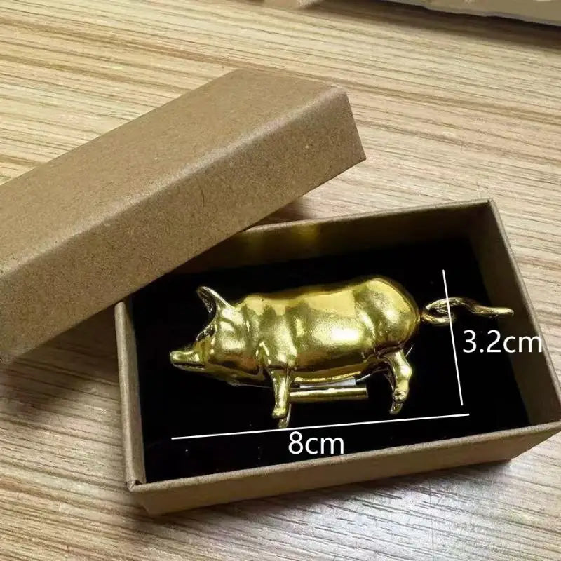 Pig-Shaped Mini Retractable Tape Measure | Metal Sewing Tool