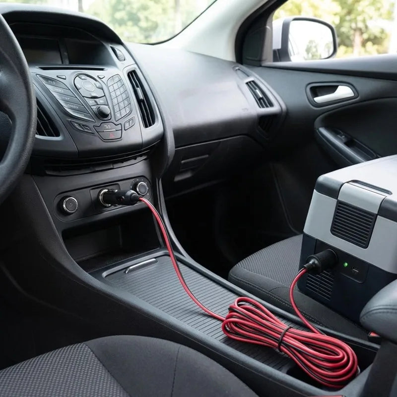 5M 12V Car Cigarette Lighter Extension Cable | Fuse + Indicator