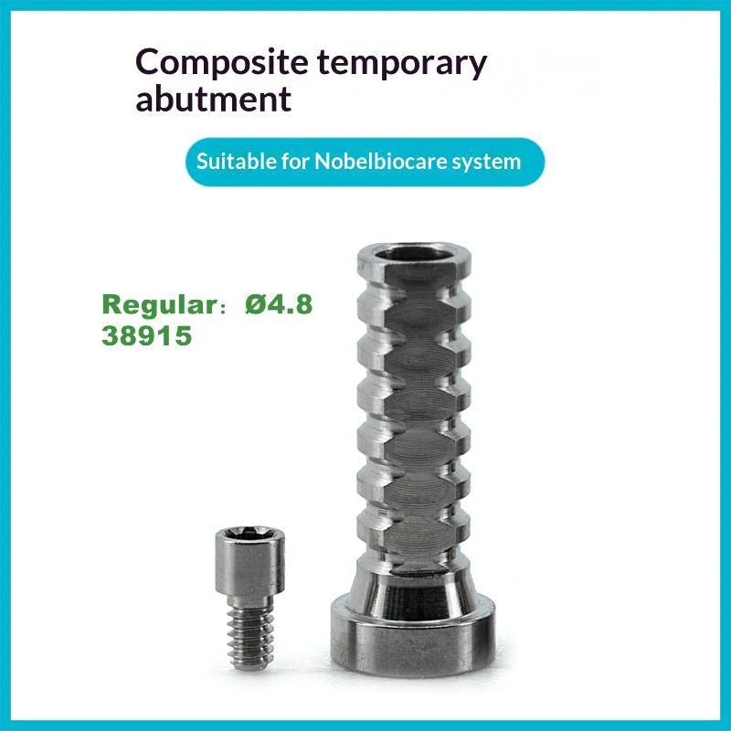 Titanium 4.8mm Temp Dental Abutment | Nobel Biocare Compatible