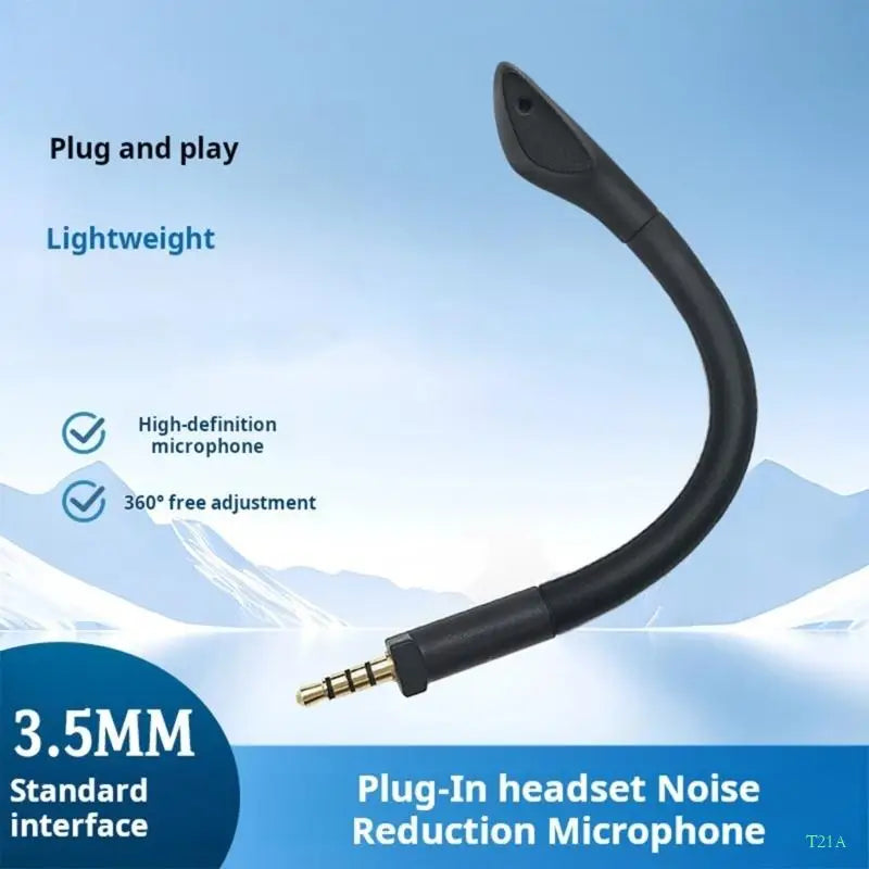 T21A Replacement Headset Mic – 3.5mm Tangle-Free Cable