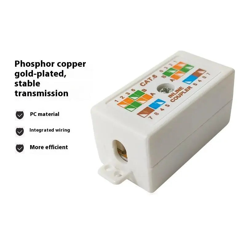 RJ45 Inline Punchdown Junction Box – Cat6/Cat5E Krone Coupler