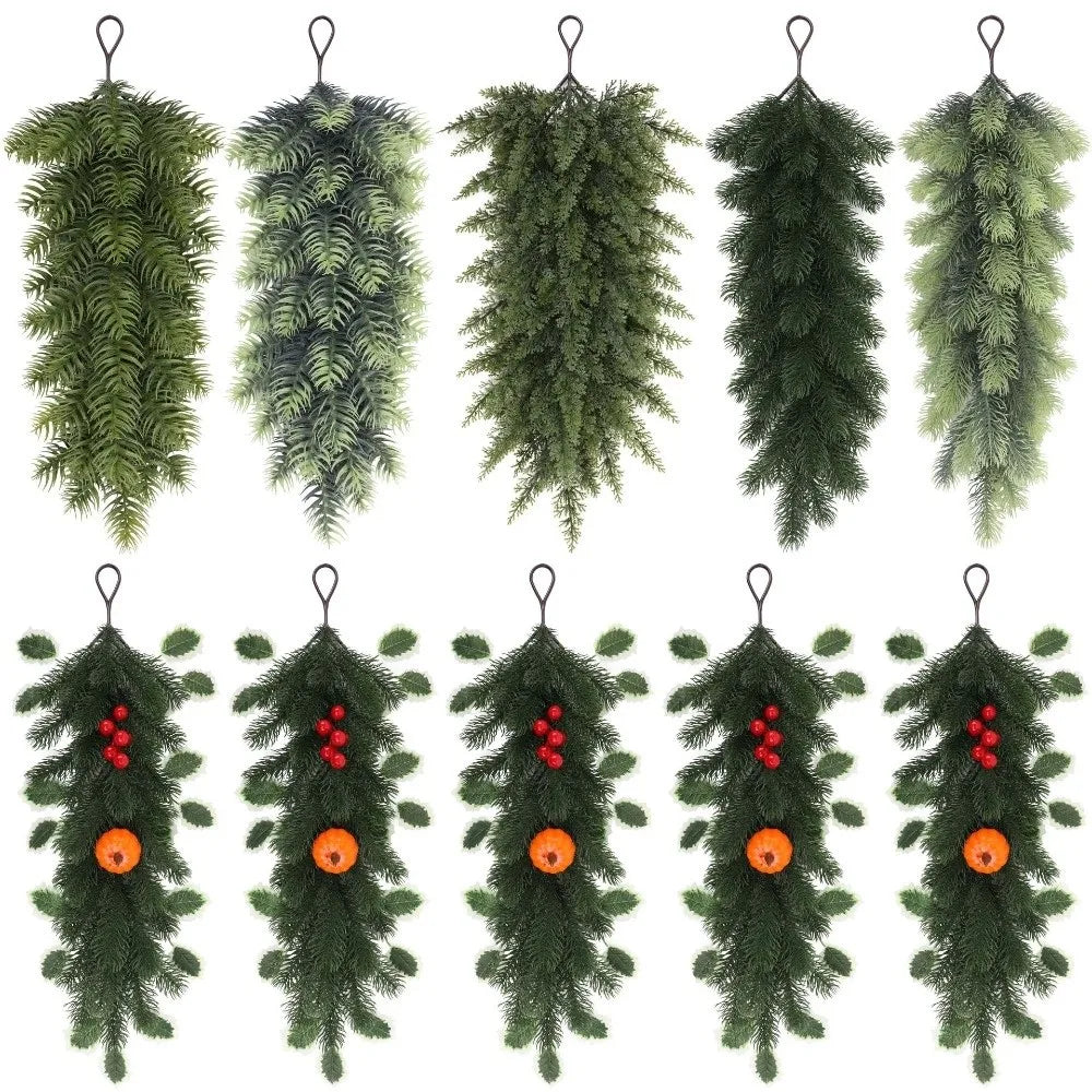 Hanging Artificial Pine Cedar Swag – Real Touch Christmas Wreath