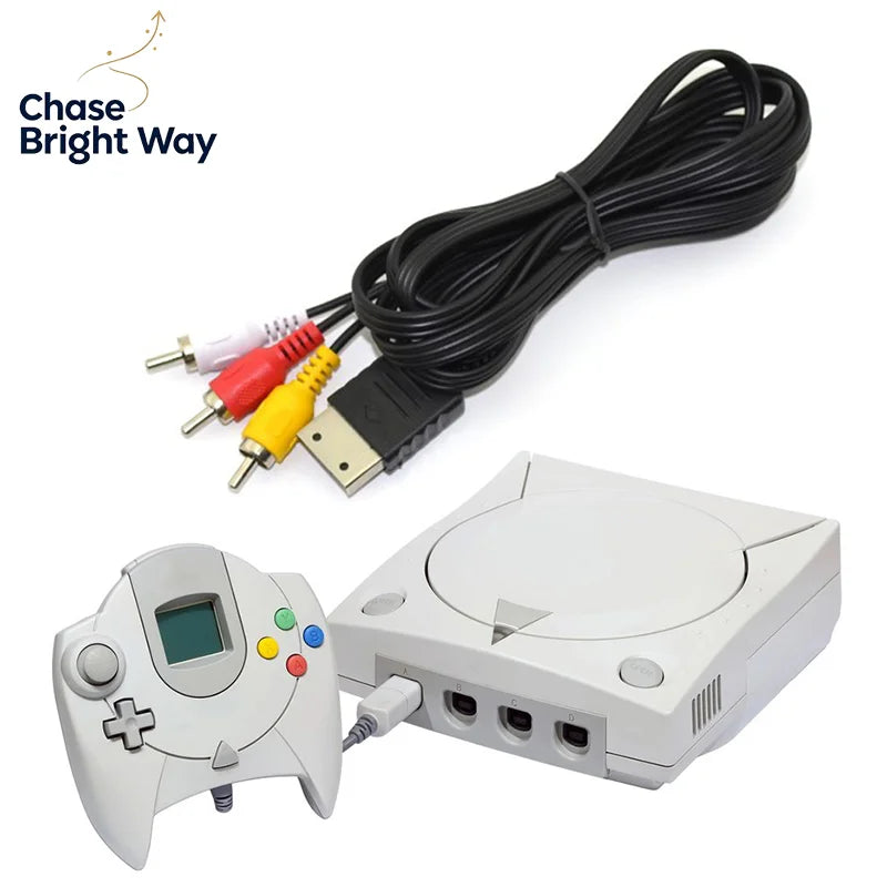 Sega Dreamcast Composite AV Cable 1.8M | Nickel Plated 9-Pin
