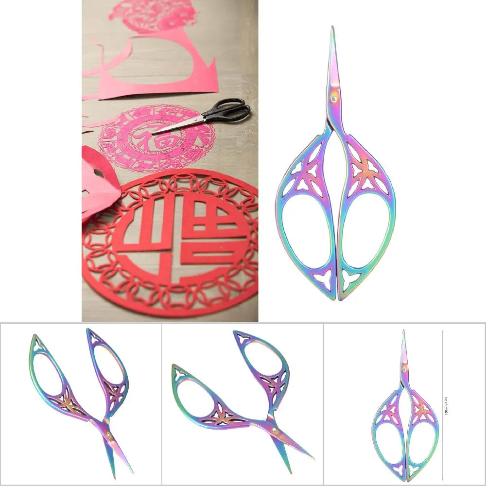 Vintage Leaf Scissors – Stainless Steel Sewing & Needlework