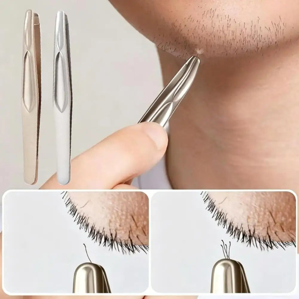 Stainless Steel Precision Tweezers – Eyebrow & Beard Grooming