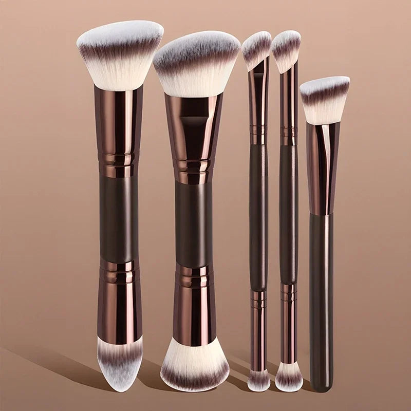 Handaiyan Double-Ended Makeup Brush Set – 5/6 Pcs Facial Kit