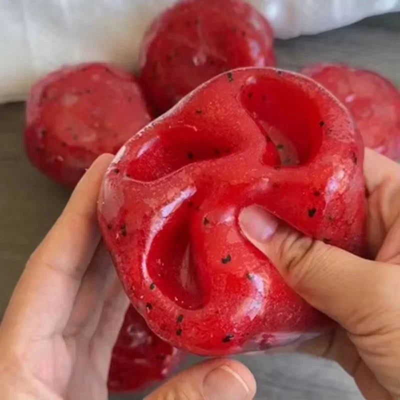 Squishy Slow-Rise Squeeze Toy – Soft PU Fruit Fidget Ball