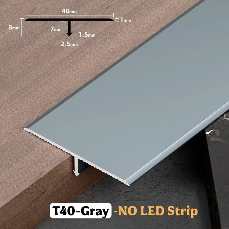 T-Shape Aluminum Floor Transition Strip | Tile Gap Edge Profile