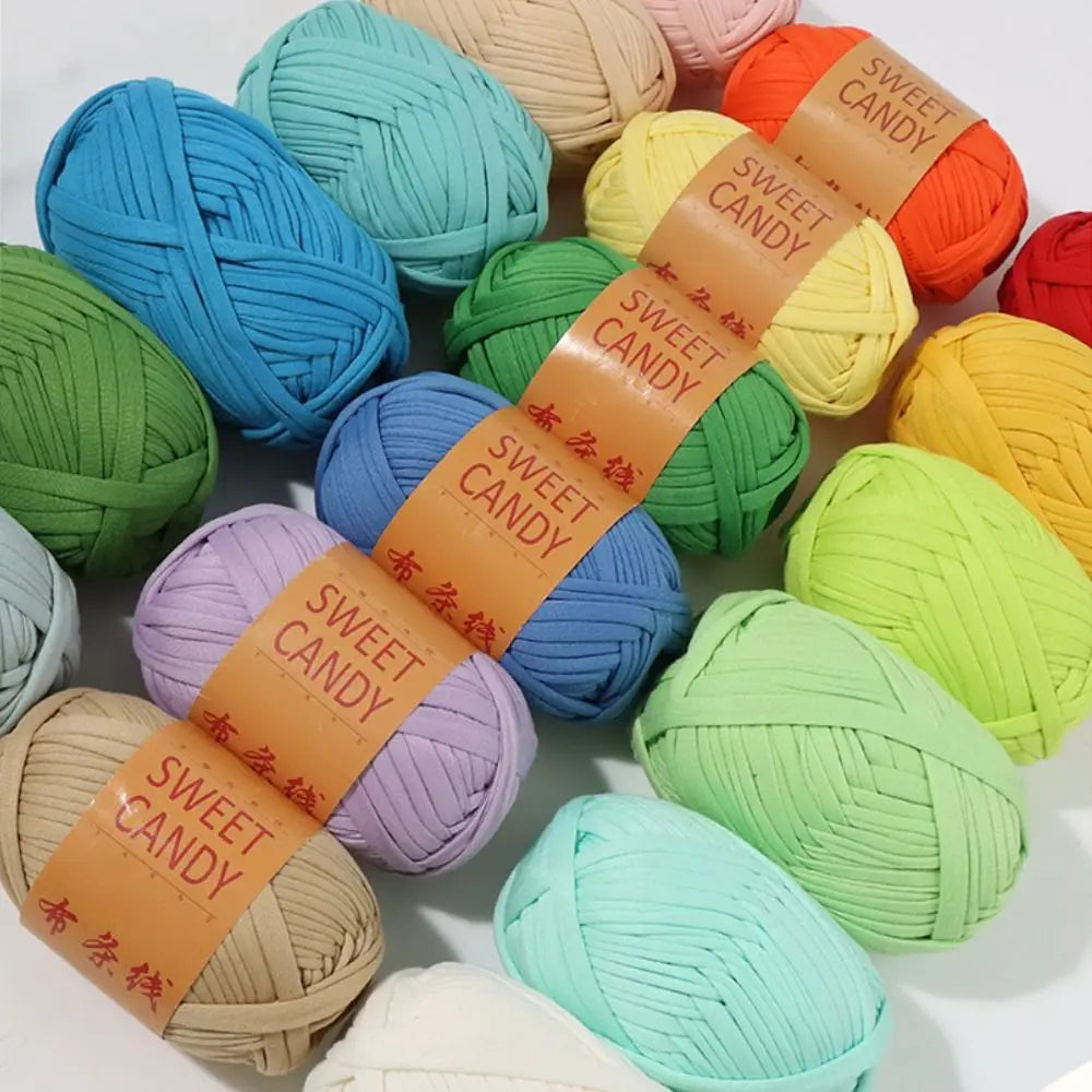 100g Chunky T-Shirt Yarn – Elastic Washable Fabric Strip Yarn