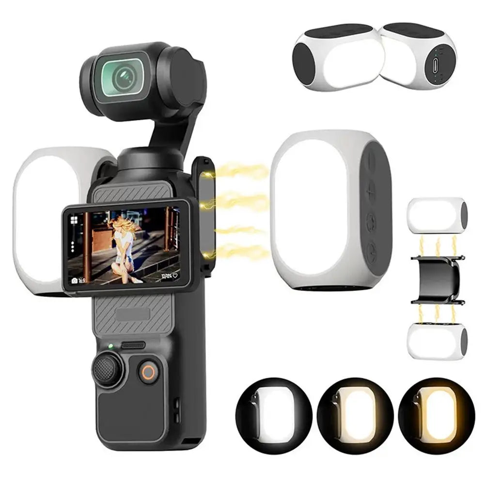 Magnetic LED Fill Light for DJI OSMO Pocket 3 & 4 Vlog