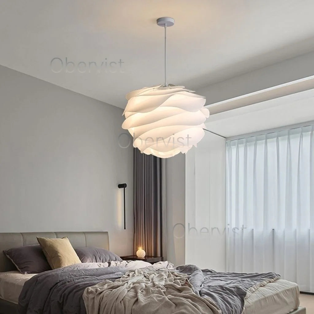 White Rose Petal Pendant Light – Acrylic Chandelier E27