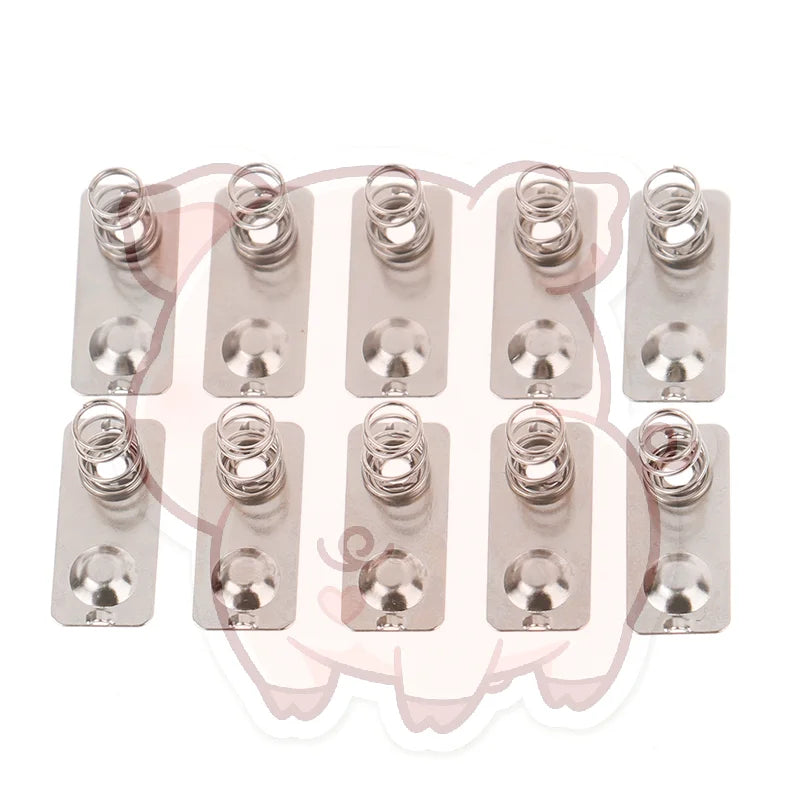 20-Pack AAA Battery Spring Contact Plates – Steel Replacement