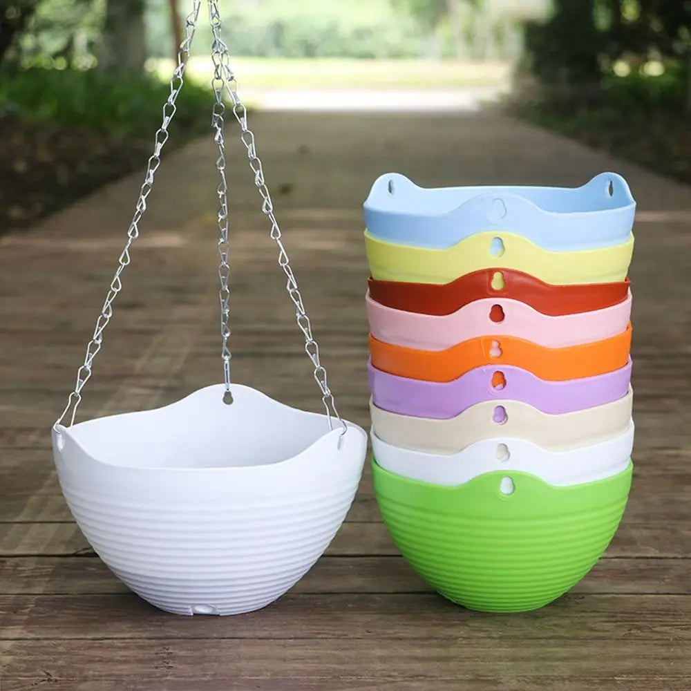 Self-Watering Hanging Basket Flower Pot – 9 Colors, PP