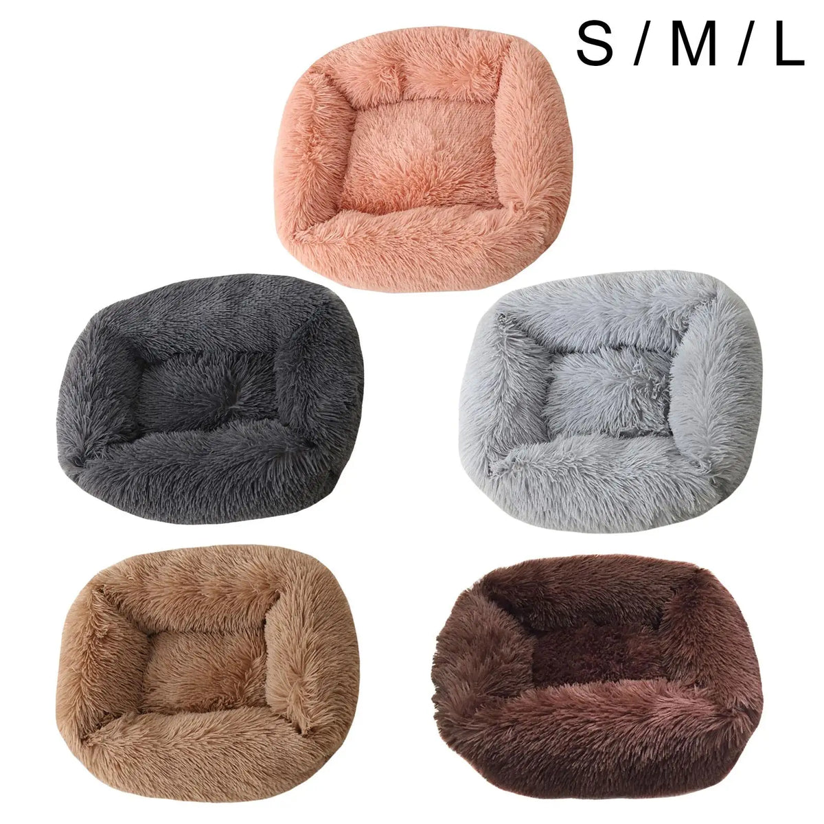 Plush Winter Pet Bed – Warm Kennel for Small & Medium Dogs Cats
