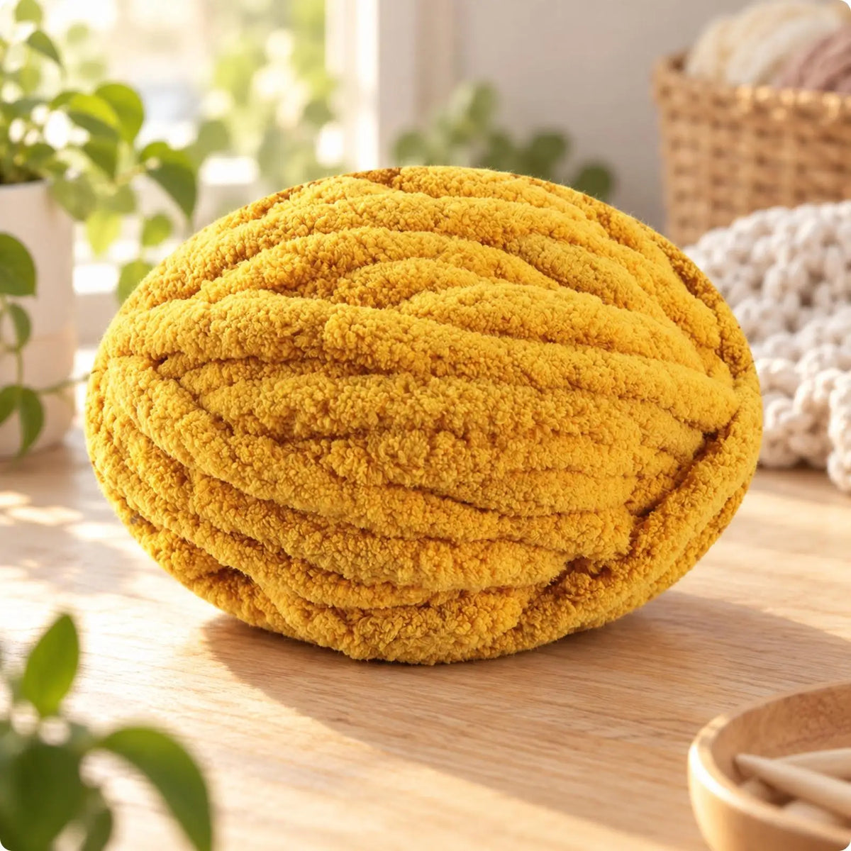 Jumbo Fuzzy Chenille Yarn Ball – Hand Knitting & Crafting