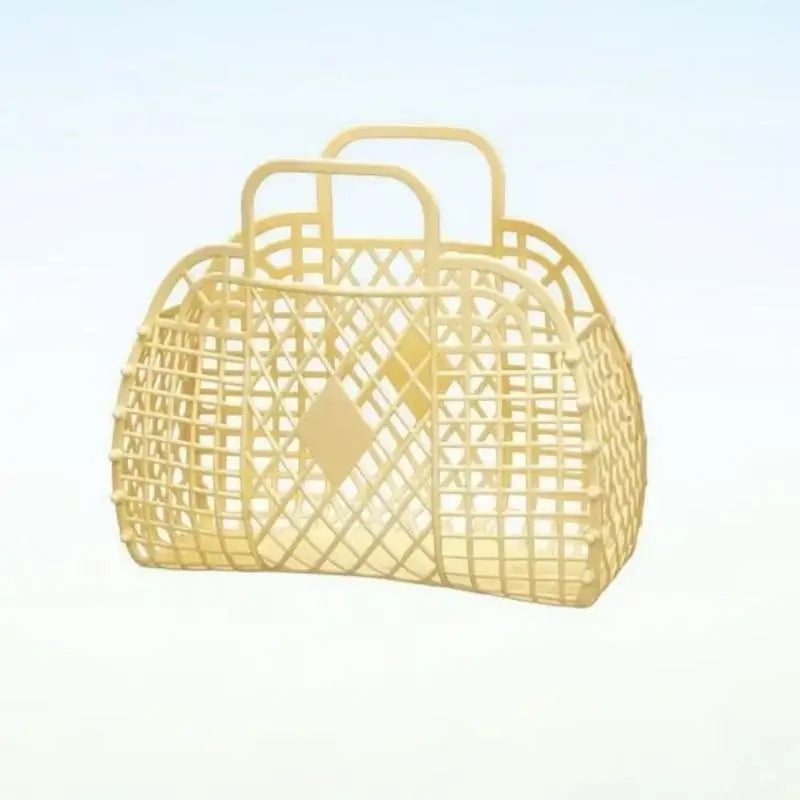 Waterproof Hollow Jelly Tote Basket – Beach, Bath & Storage