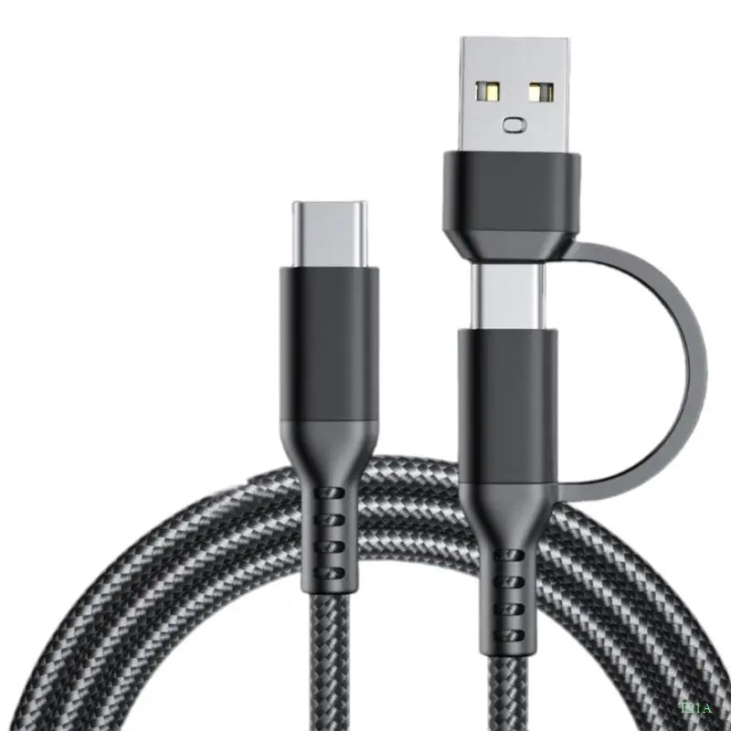 USB-A to USB-C 60W Fast Charging Cable – 1m Nylon Braided