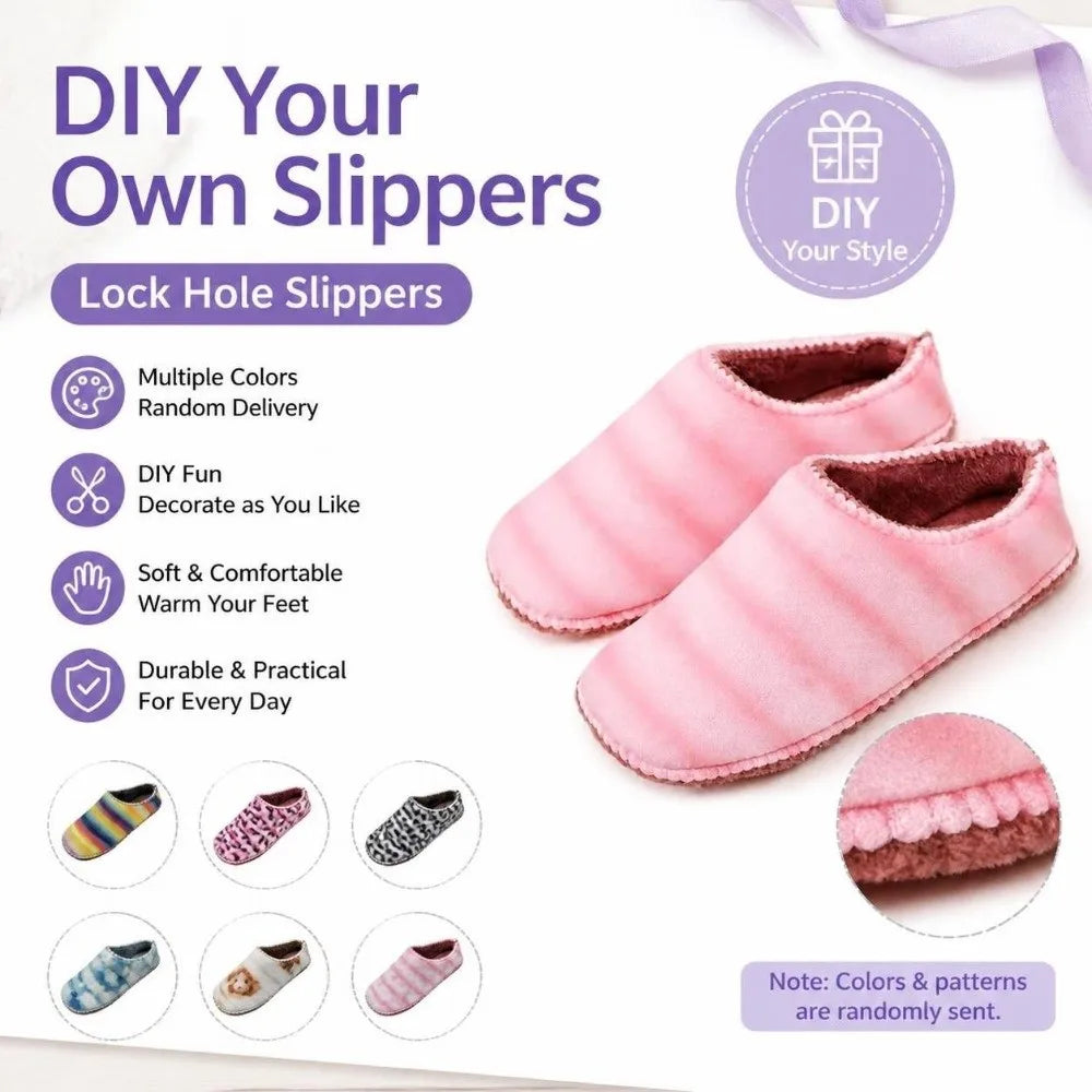 Pre-Sewn Knitted Yarn Slipper Upper – DIY Mid-Top House Slipper