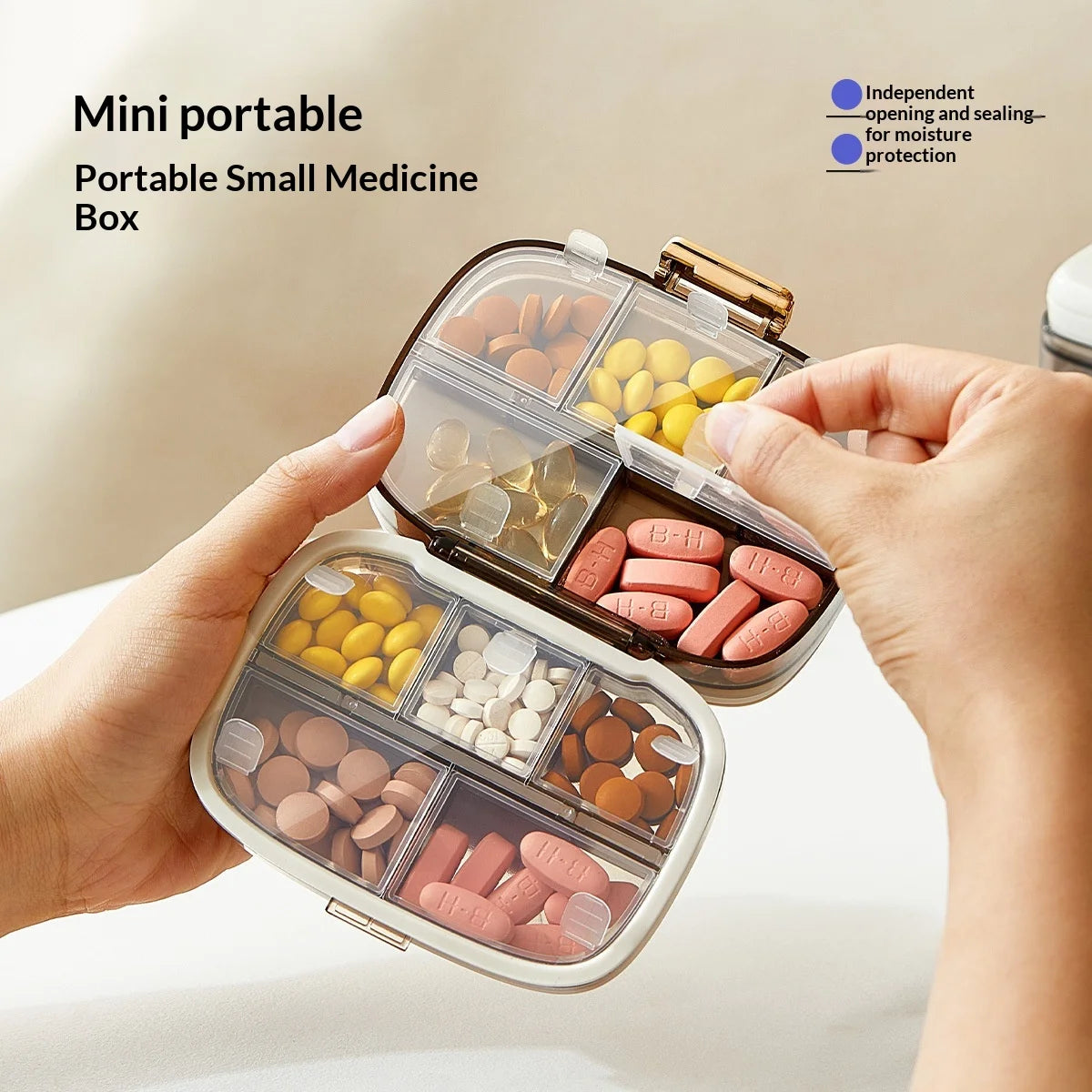 10-Compartment Weekly Pill Organizer – 7-Day Travel Case