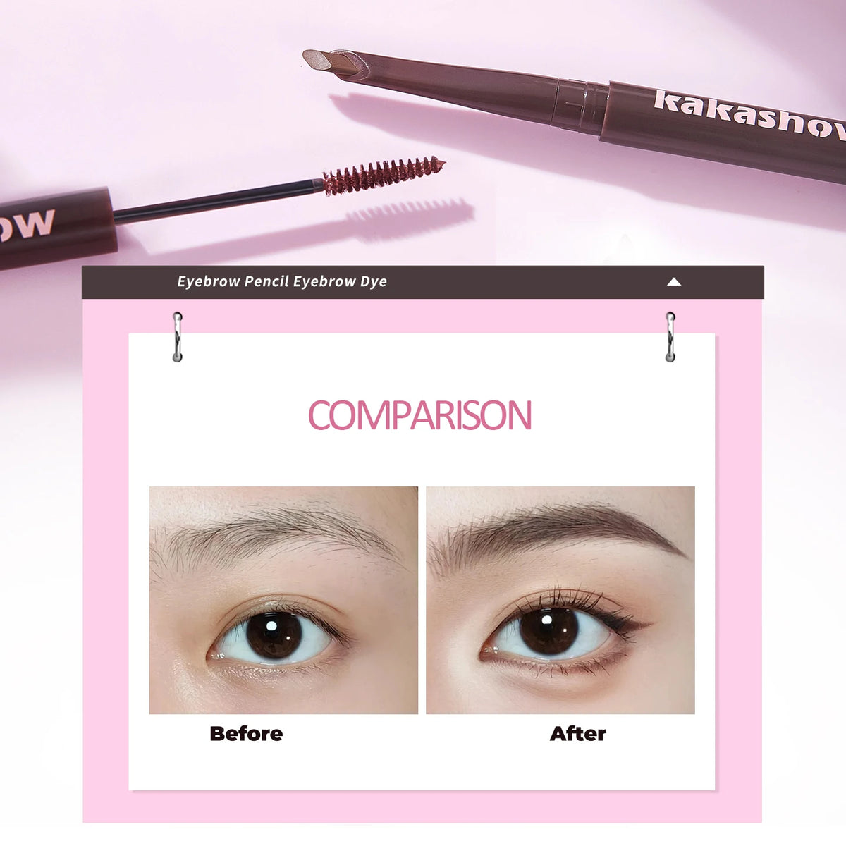 SAMMY Dual-Purpose Eyebrow Pencil & Dye Paste | Long-Lasting