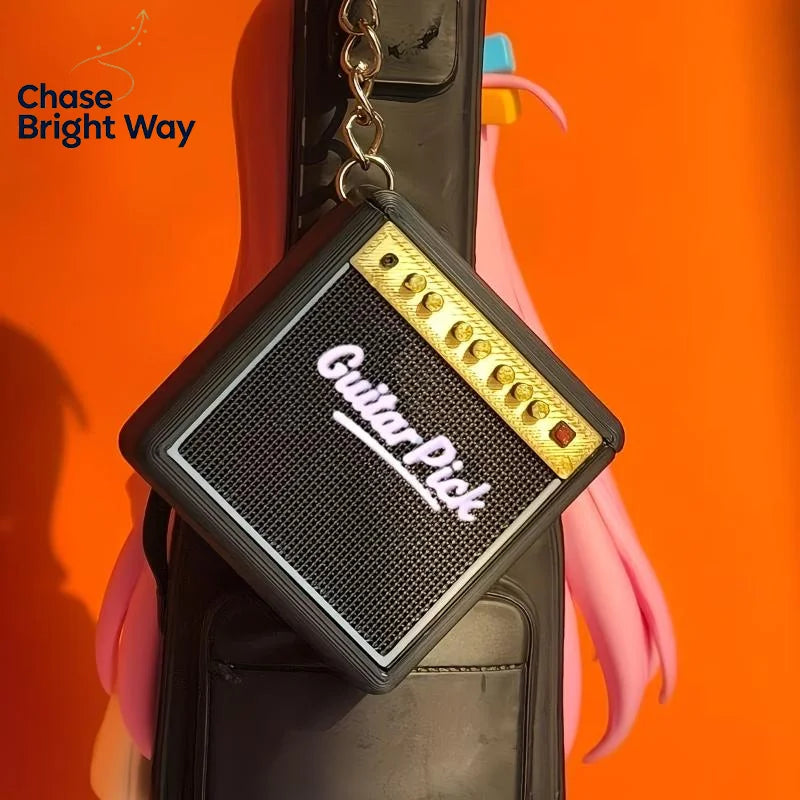 Guitar Pick Holder Keychain Box – Holds 3–5 Picks | Travel