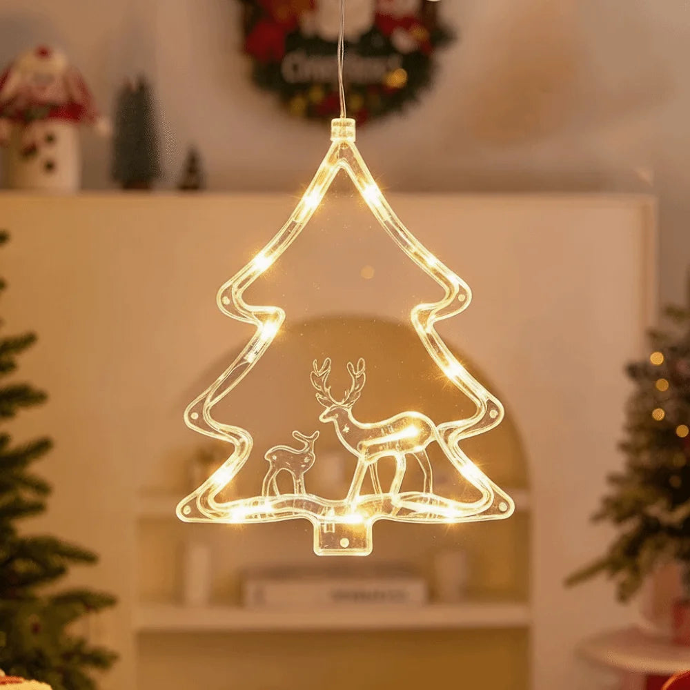 Christmas Santa LED Suction Cup Window Light – Battery Operated