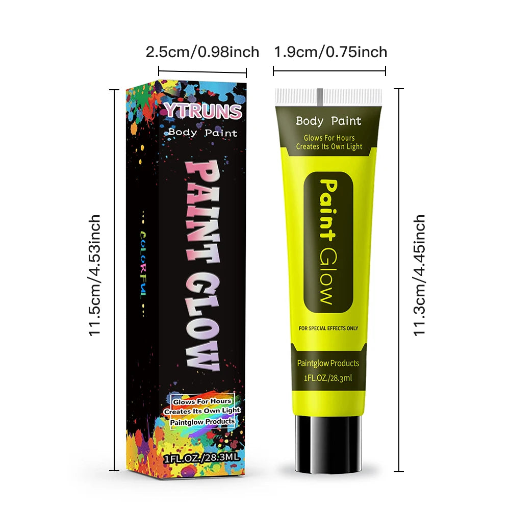 UV Neon Glow Face & Body Paint – Water-Based Fluorescent Cream