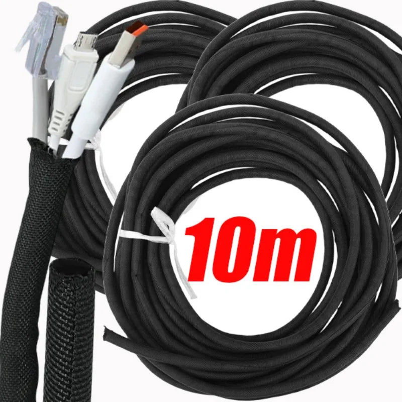Self-Wrapping Braided PET Cable Sleeve – Wire Harness Protector