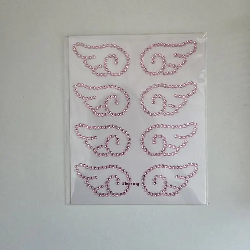 3D Crystal Angel Wings Rhinestone Stickers – 5 Sheet DIY Pack