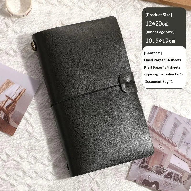 Vintage PU Leather Refillable Notebook – Loose Leaf Journal