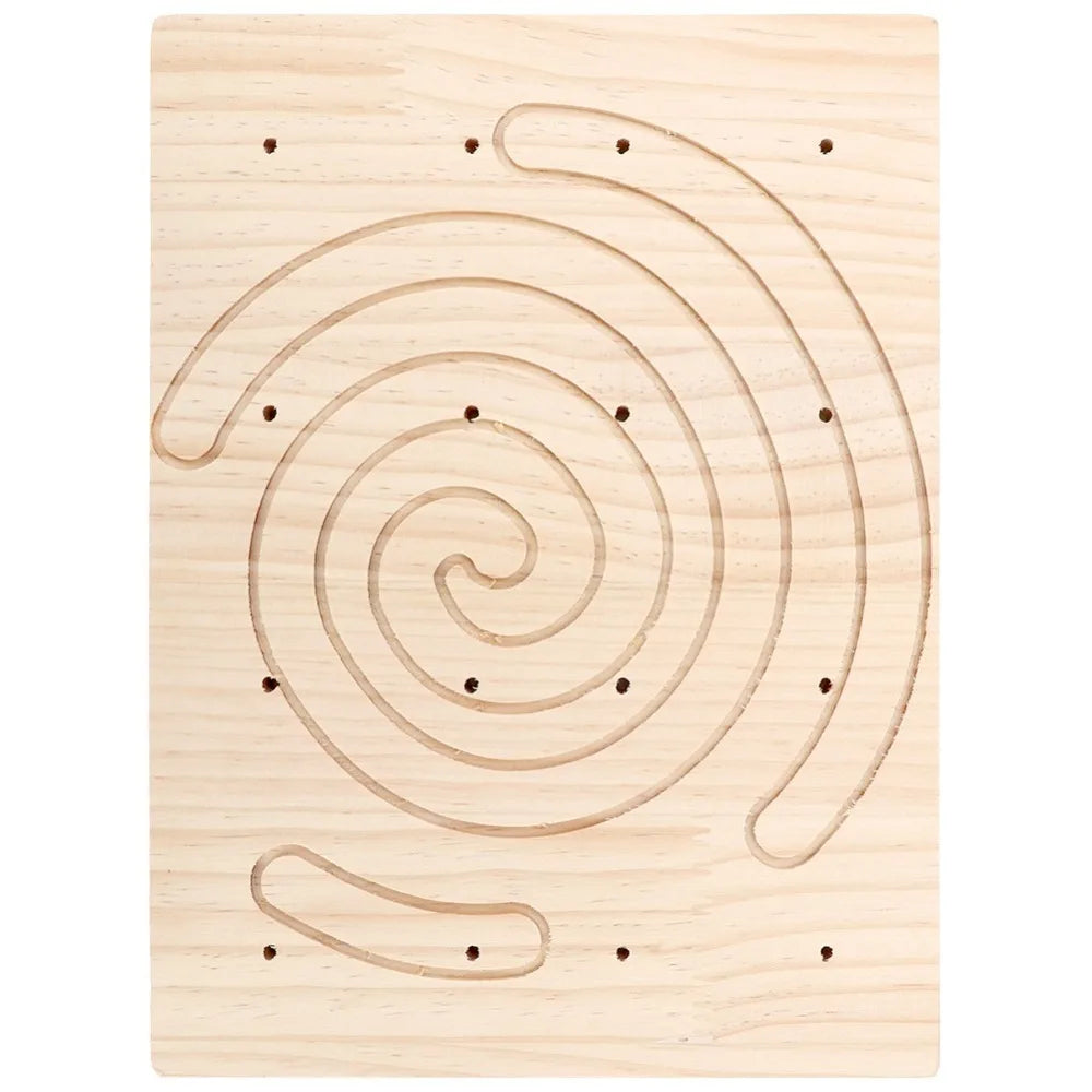 Wooden Pet Scratching Board – Spiral Groove Cage Accessory