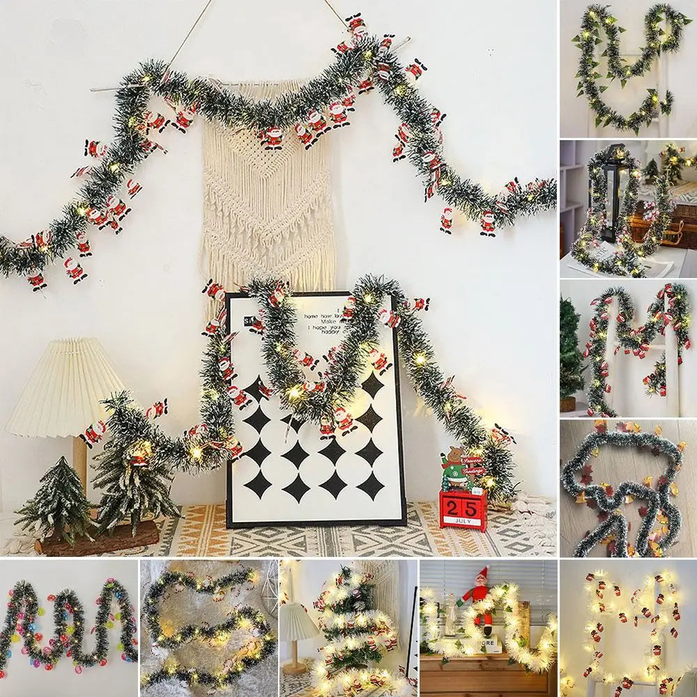 5M Christmas String Lights – Santa & Snowflake Décor Strip