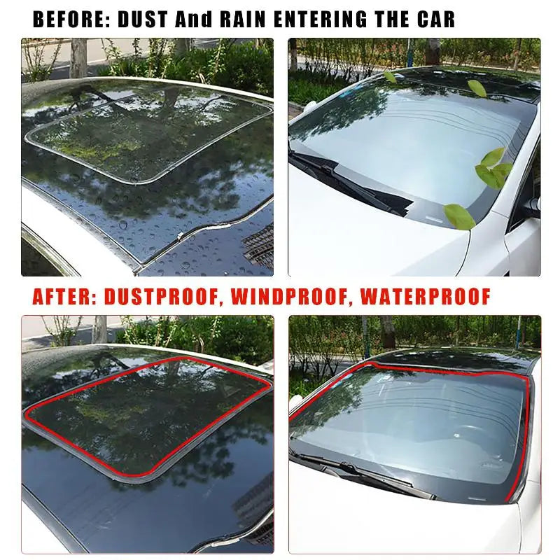 T-Shape EPDM Car Rubber Sealing Strip – Windshield & Roof Seal
