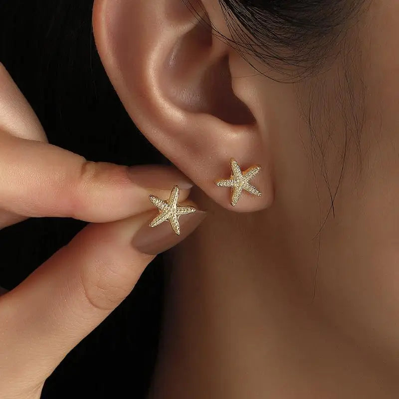 Ocean Shell Stud Earrings – Handmade Stainless Steel Jewelry