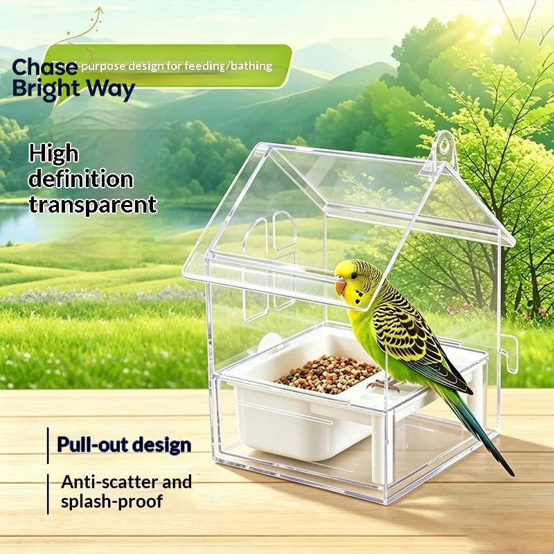 Hanging Bird Feeder Bowl – Leakproof Cage Feeder for Parrots