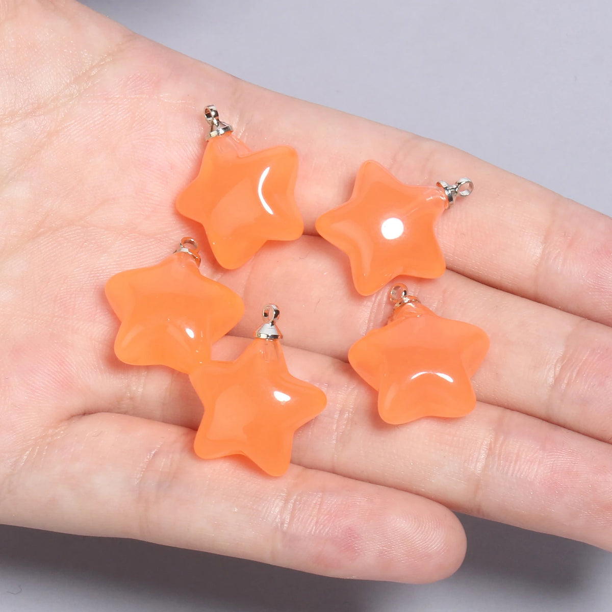 Resin Star Charms Candy Color DIY Jewelry Pendants – 10pcs