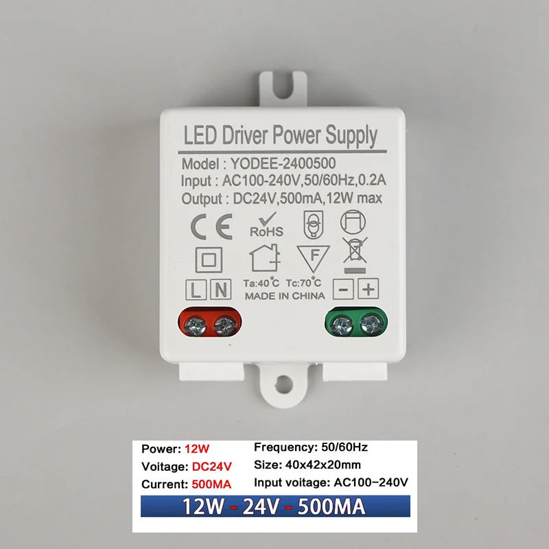 DC 12V LED Switching Power Supply | 3W 6W 12W Constant Voltage