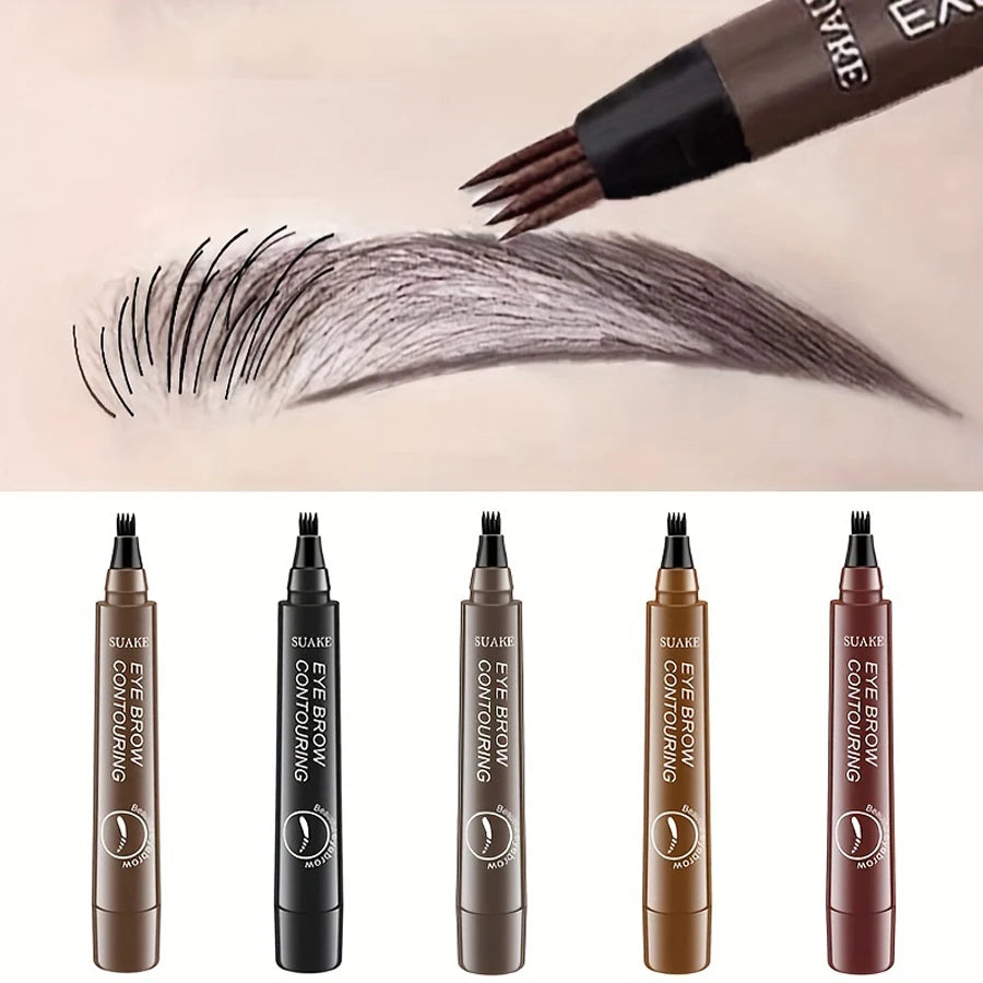 SUAKE Waterproof Microblading Eyebrow Pen – 4 Tips, 5 Colors